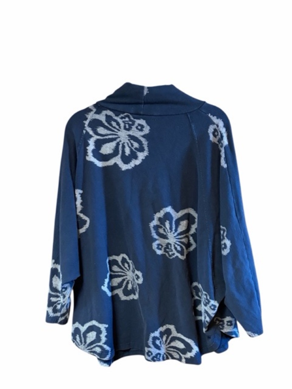 Masai Lagenlook Blue Floral Oversized Artsy Tunic Top - Picture 2 of 4